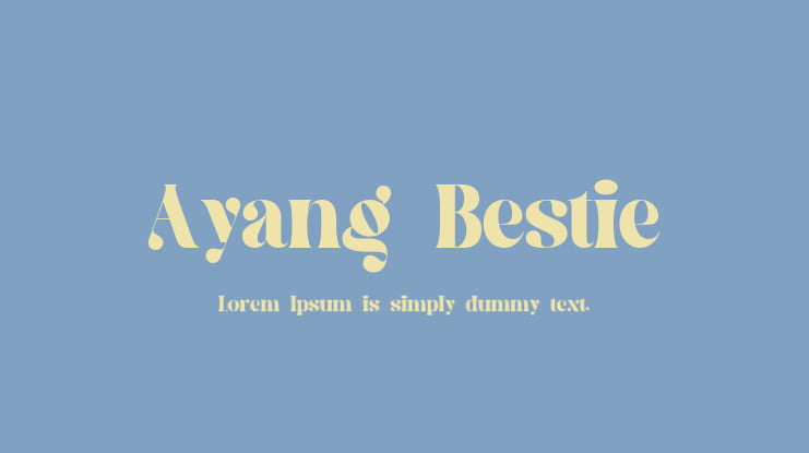 Ayang Bestie Font