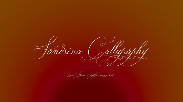 Sandrina Calligraphy Font