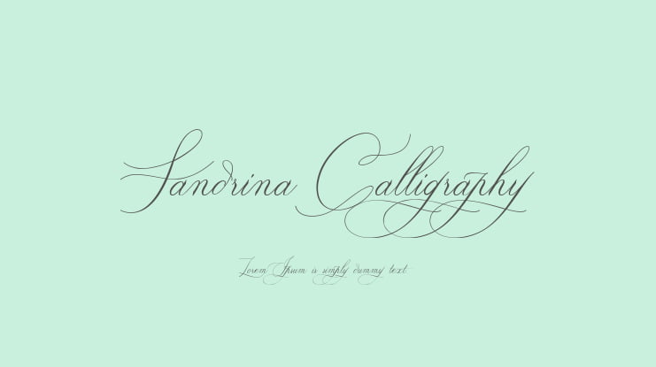 Sandrina Calligraphy Font