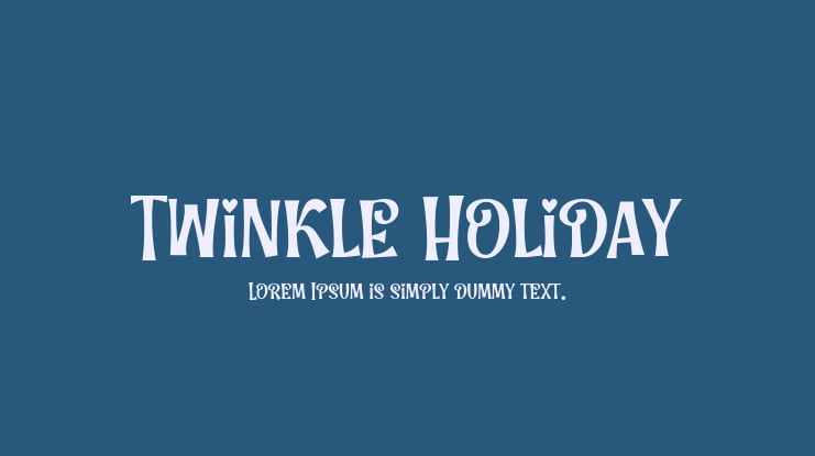 Twinkle Holiday Font