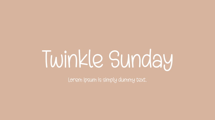 Twinkle Sunday Font