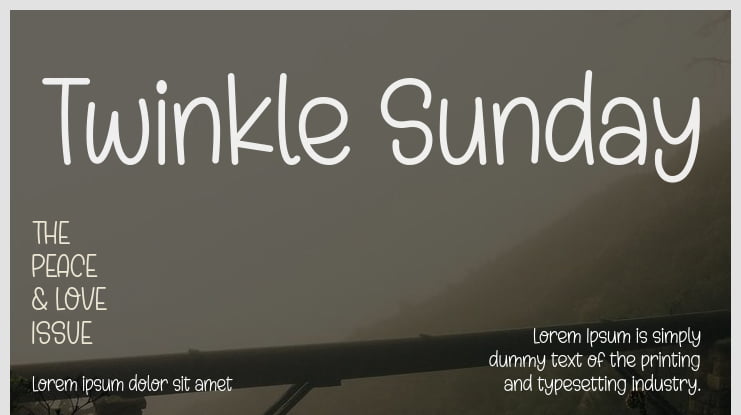 Twinkle Sunday Font