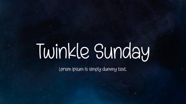 Twinkle Sunday Font