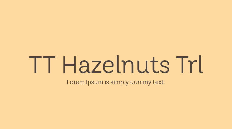 TT Hazelnuts Trl Font Family