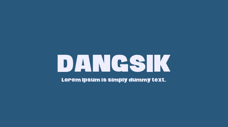 DANGSIK Font