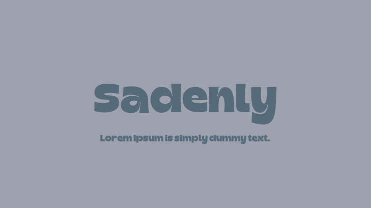 Sadenly Font