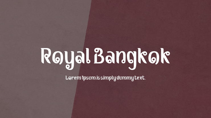 Royal Bangkok Font Family