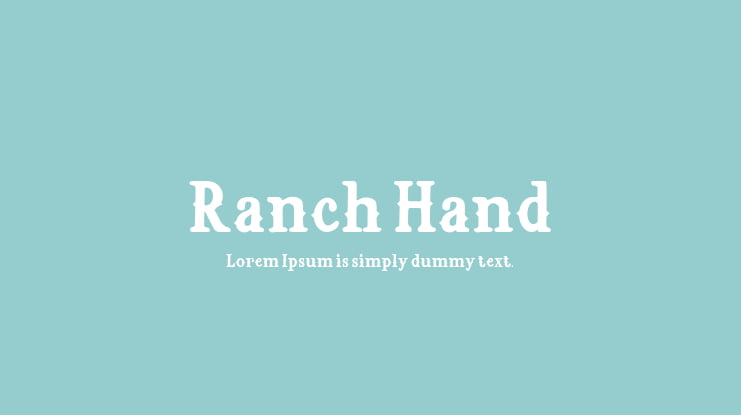 Ranch Hand Font Family