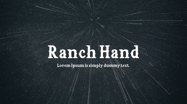 Ranch Hand Font Family