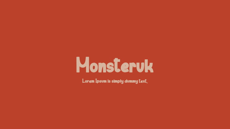 Monsteruk Font