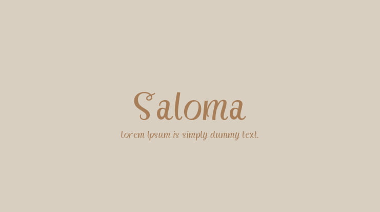 Saloma Font Family