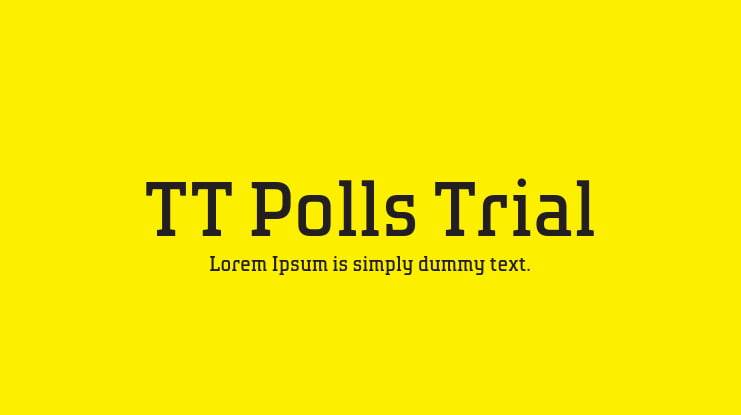 TT Polls Trial Font Family