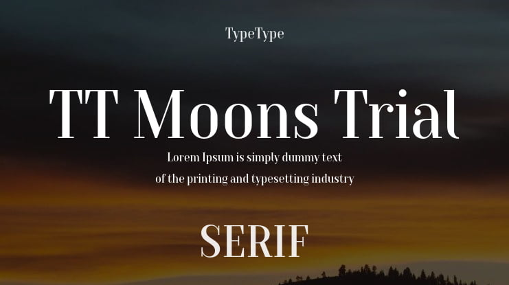 TT Moons Trial Font Family