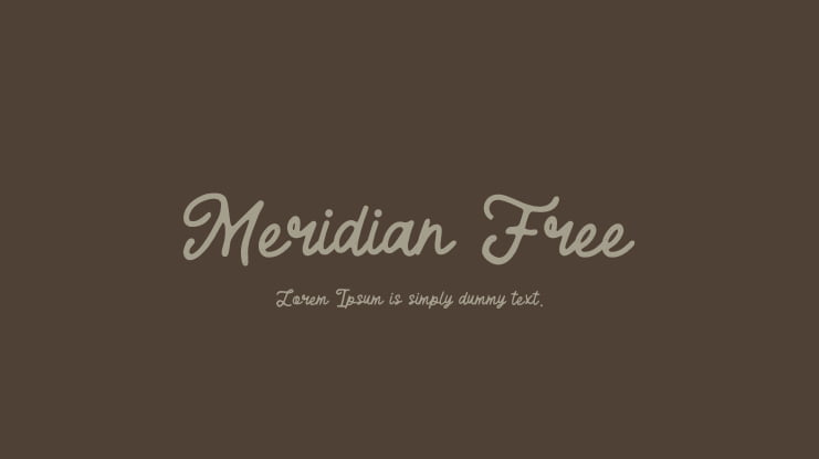 Meridian Free Font