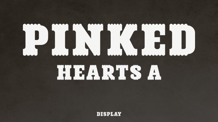 Pinked Hearts A Font Family