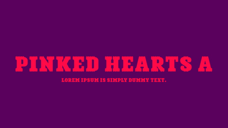 Pinked Hearts A Font Family