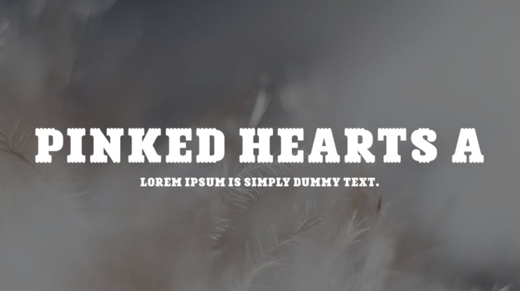 Pinked Hearts A Font Family