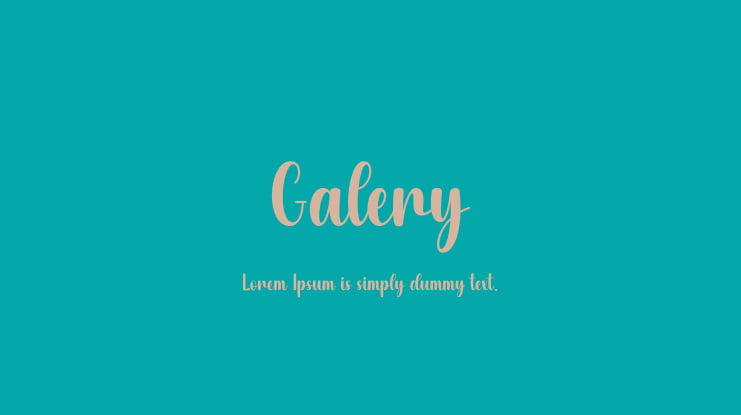 Galery Font