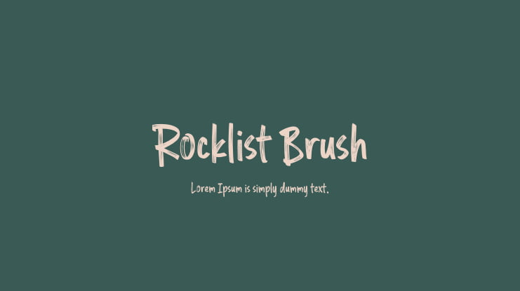 Rocklist Brush Font