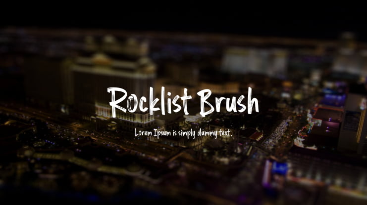 Rocklist Brush Font