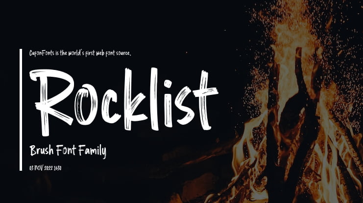 Rocklist Brush Font