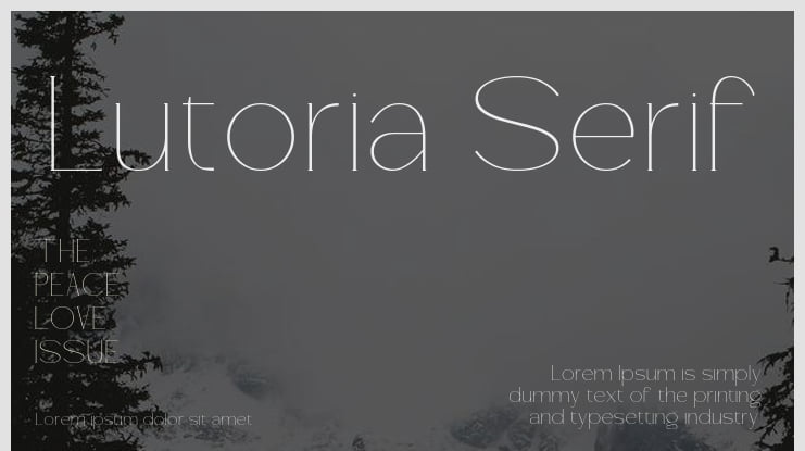 Lutoria Serif Font Family