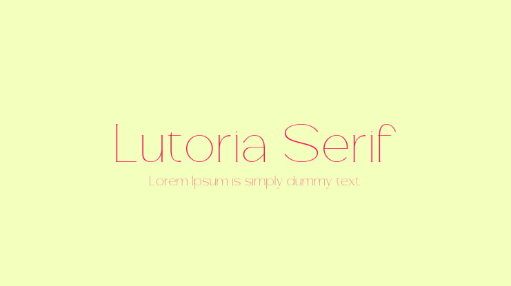 Lutoria Serif Font Family