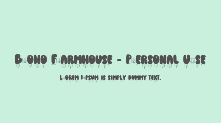 Boho Farmhouse - Personal Use Font