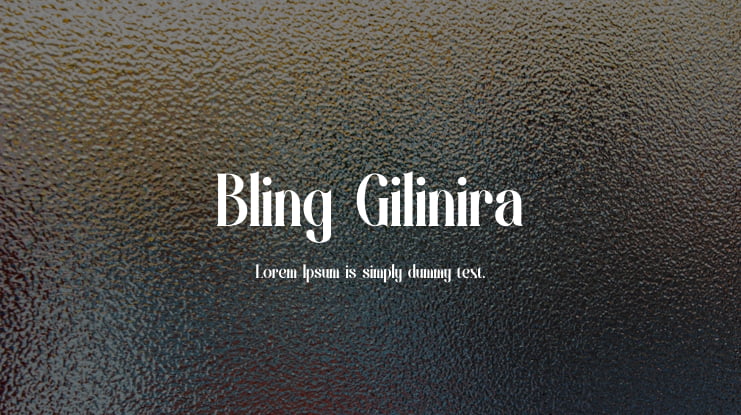 Bling Gilinira Font