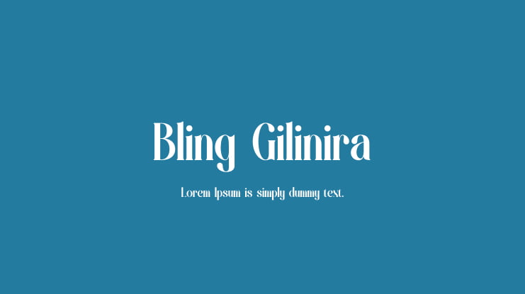 Bling Gilinira Font