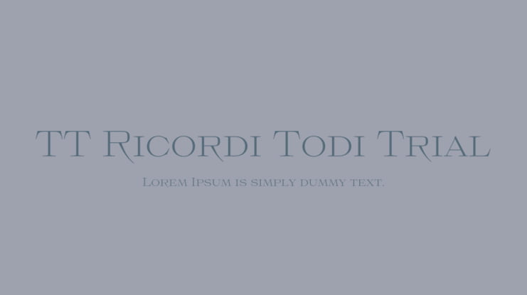 TT Ricordi Todi Trial Font