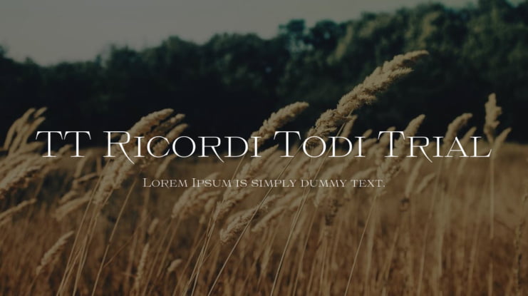 TT Ricordi Todi Trial Font