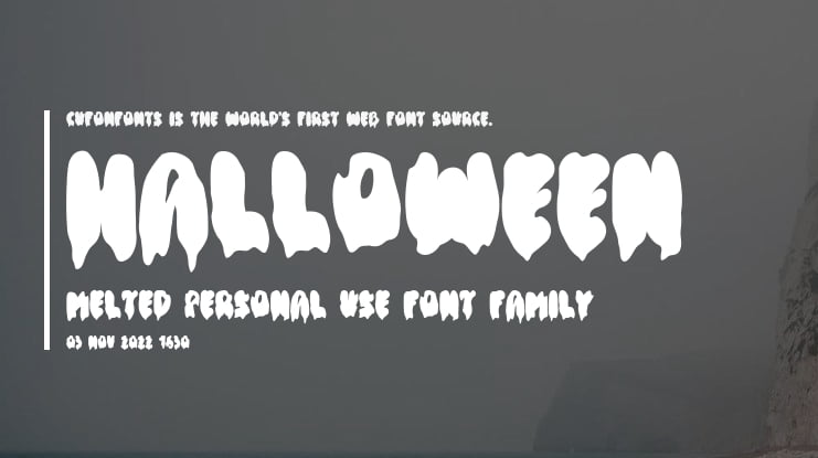 Halloween Melted Personal Use Font