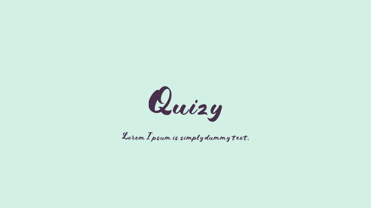 Quizy Font