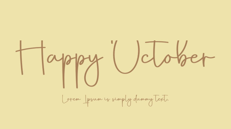 Happy October Font