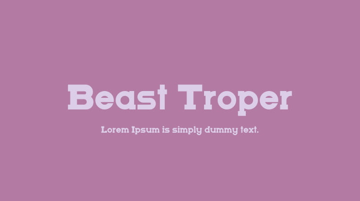 Beast Troper Font