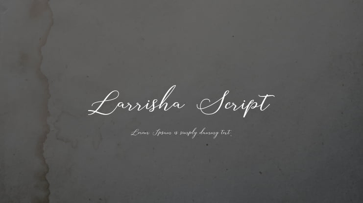 Larrisha Script Font