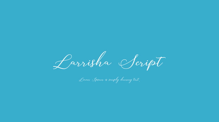 Larrisha Script Font