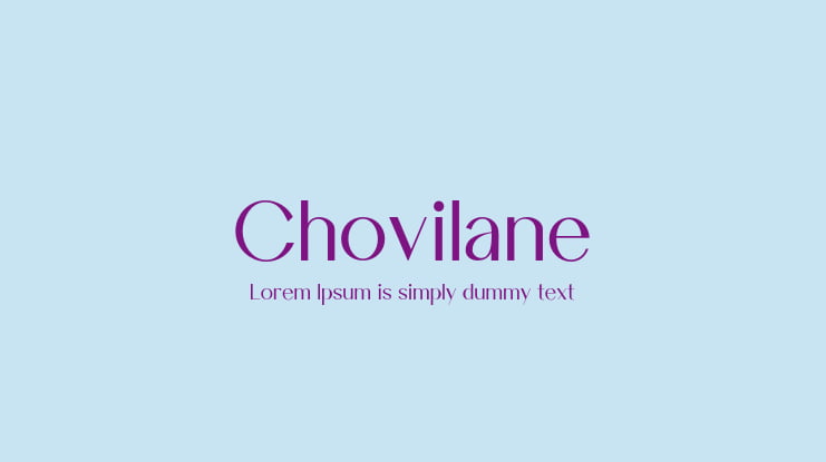 Chovilane Font