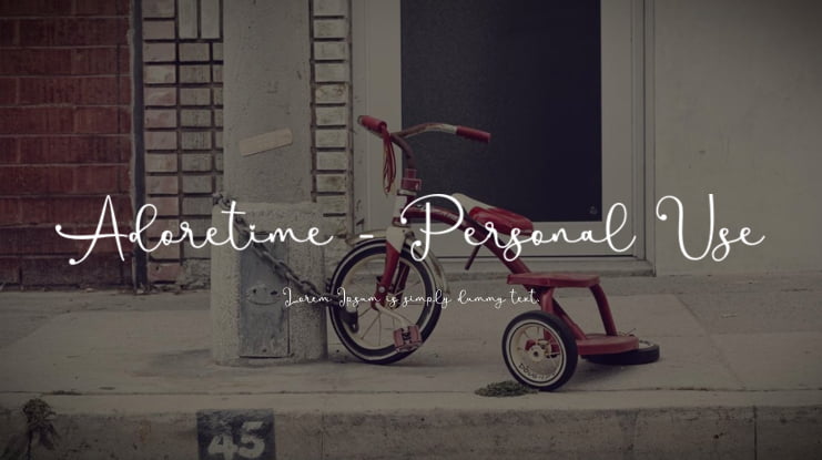 Adoretime - Personal Use Font