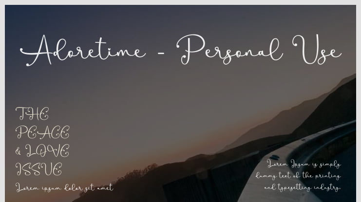 Adoretime - Personal Use Font