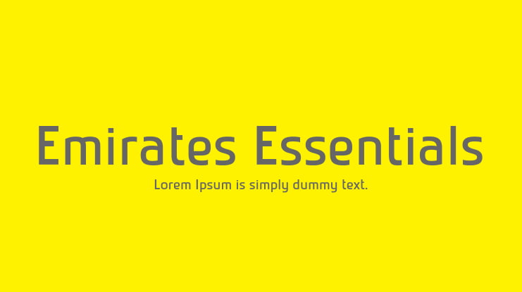 Emirates Essentials Font Family