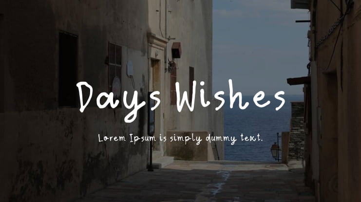 Days Wishes Font