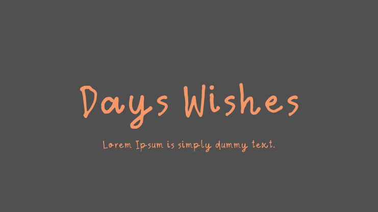 Days Wishes Font