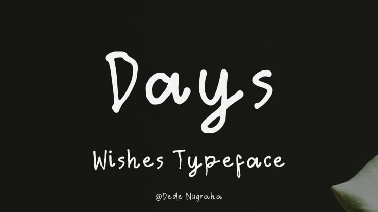 Days Wishes Font