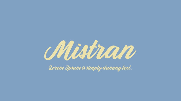 Mistran Font