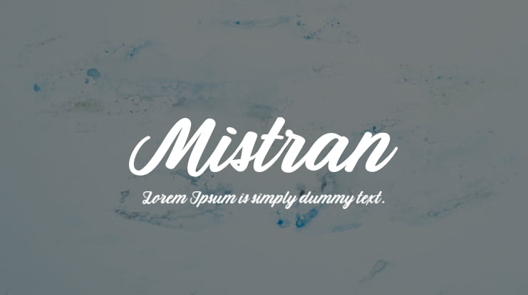 Mistran Font