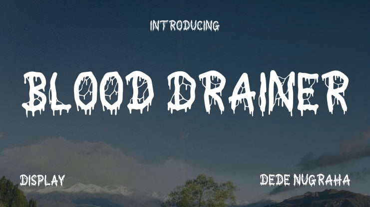 Blood Drainer Font