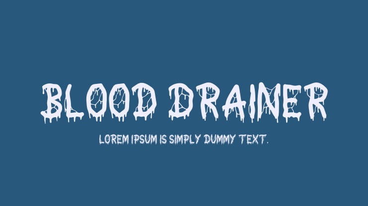 Blood Drainer Font