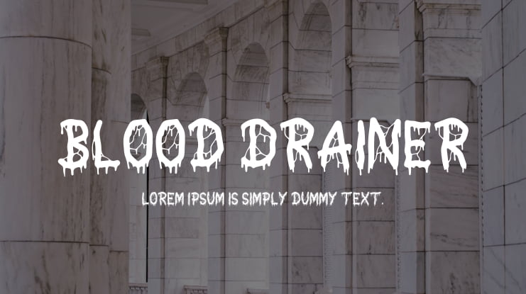 Blood Drainer Font